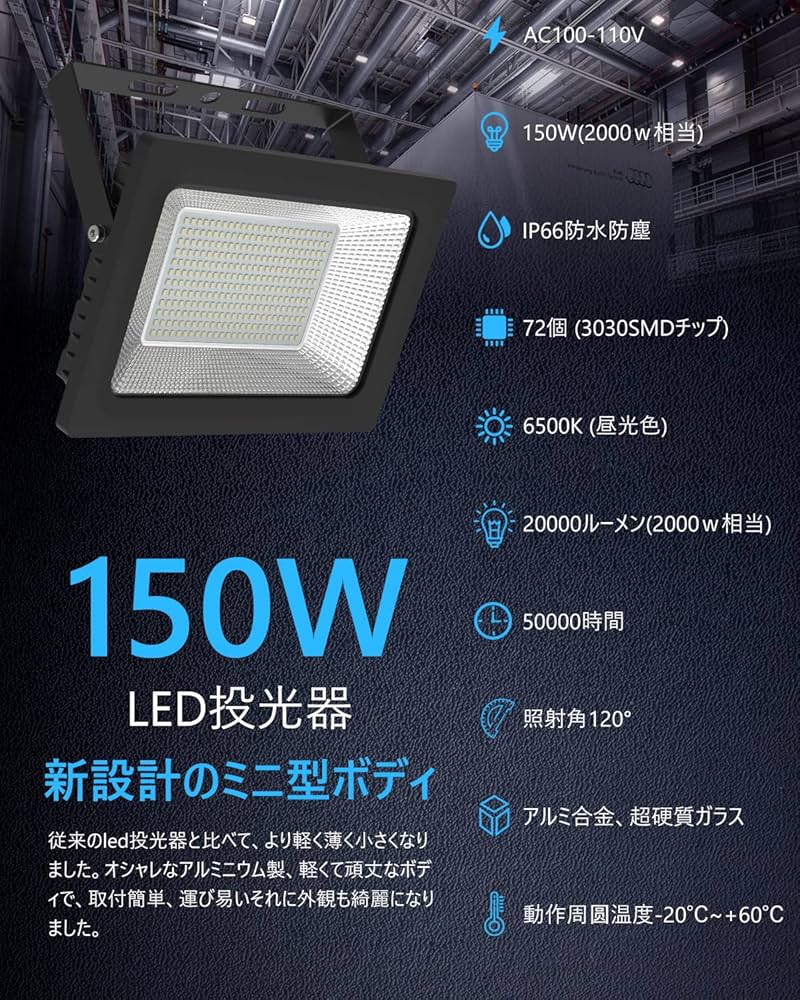 Amazon.co.jp: 【超爆光·2個セット】MORSEN led投光器 LED作業灯